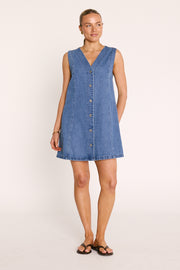 Violet Denim Dress - Amalfi Blue