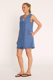 Violet Denim Dress - Amalfi Blue
