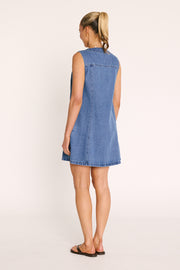 Violet Denim Dress - Amalfi Blue