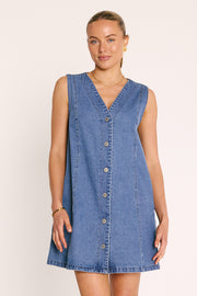 Violet Denim Dress - Amalfi Blue