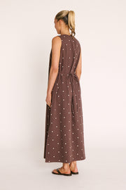 PRE-ORDER Eleanor Maxi Dress - Chocolate Spot