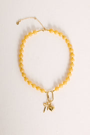 Butter Charm Necklace - Large Gold Clasp