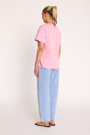 Carter Tee - Pink Stripe