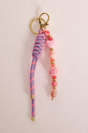 Rope Charm Keyring - Pink