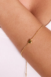 Eva Heart Bracelet - Gold