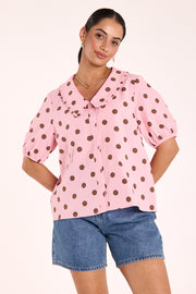 Lucy Top - Pink Spot