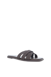 Yoanna Slide - Chocolate Linen