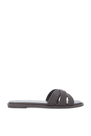 Yoanna Slide - Chocolate Linen