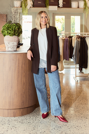 Lola Long Barrel Jean - Deep Blue