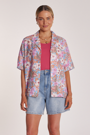 Tallulah Shirt - Hibiscus Print
