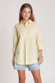 Emily Shirt - Lemon Stripe