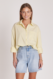 Emily Shirt - Lemon Stripe
