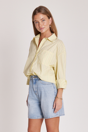 Emily Shirt - Lemon Stripe