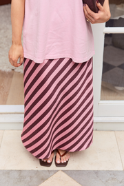 Lucy Skirt - Rose Stripe