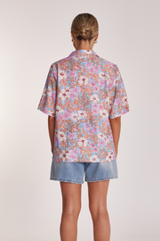 Tallulah Shirt - Hibiscus Print