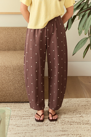 Eleanor Barrel Pant - Chocolate Spot