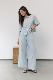 Georgia Pant - Airy Blue Pinstripe