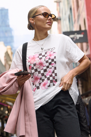 Blossom Graphic Tee - White