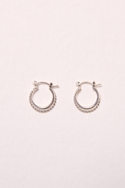Layla Small Hoop Earrings - Silver
