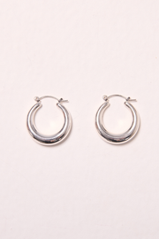 Layla Medium Hoop Earrings - Silver