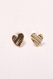 Olivia Heart Earrings - Gold