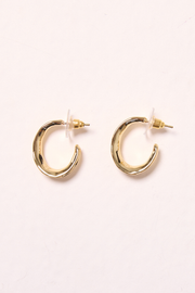 Ebony Hoop Earrings - Gold