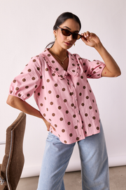 Lucy Top - Pink Spot