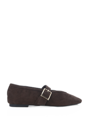 Wednesday Flat - Dark Cacao Suede