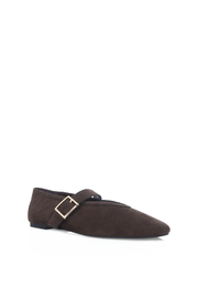 Wednesday Flat - Dark Cacao Suede