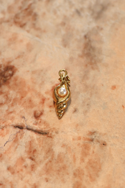Conch Shell Charm - Gold
