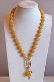 Butter Charm Necklace - Large Gold Clasp