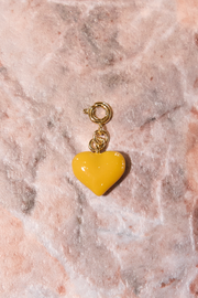 Bubble Heart Charm - Butter