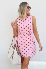 Lucy Dress - Pink Spot