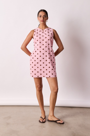 Lucy Dress - Pink Spot