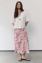 Elisha Skirt - Pink Snakeskin