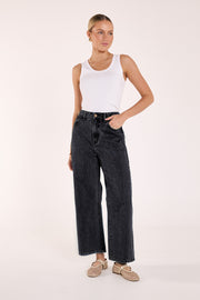 Stevie Cropped Jean - Washed Black