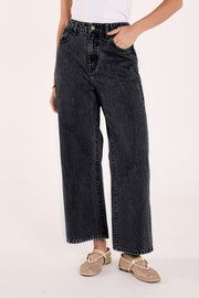 Stevie Cropped Jean - Washed Black