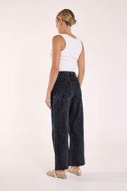 Stevie Cropped Jean - Washed Black