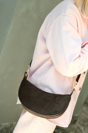 Celeste Shoulder Bag - Dark Cacao Suede