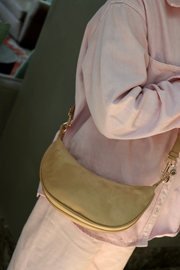Celeste Shoulder Bag - Cumin Suede