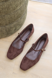 Fion Flat - Dark Cacao Suede