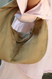 Elena Handle Bag - Stone Suede