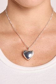 Remi Large Heart Necklace - Silver