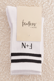 Core Stripe Socks - Black & White