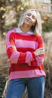 Avery Knit - Candy Stripe