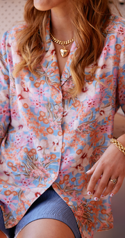 Tallulah Shirt - Hibiscus Print