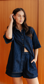 Arlo Denim Shirt - Dark Blue