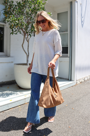 Lamarr Shoulder Bag - Sandstone Suede