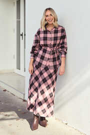 Laney Shirt - Pink Black Check