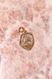 Abstract Coin Charm - Gold